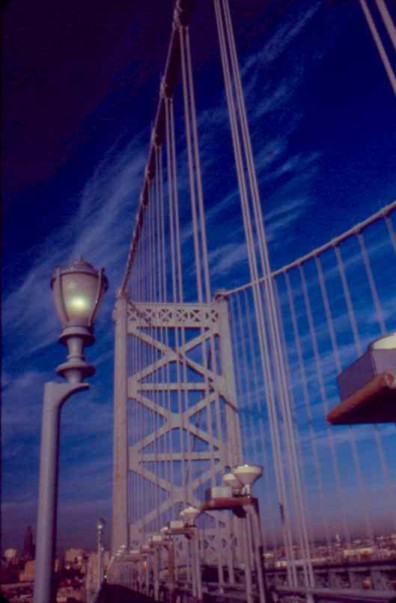 On the Benjamin Franklin Bridge
        Image © Frederick Monsimer